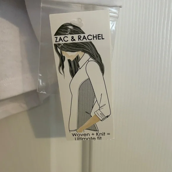 White Button-Up Shirt with Bow Sleeve Detail - Picture 3 of 6